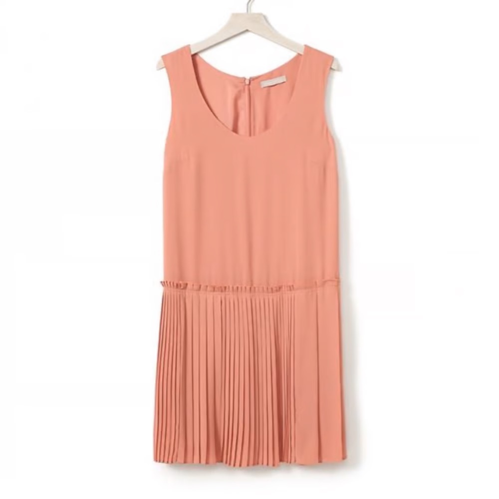 Banana Republic Peach Pleated Dress